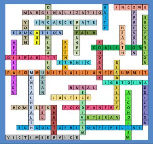 graphic of a crossword puzzle using diversity words