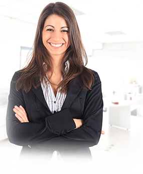 Smiling woman in business attire