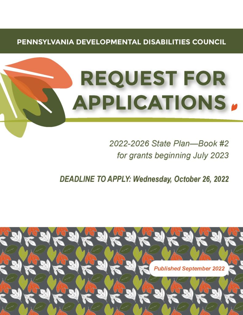 PADDC REQUEST FOR APPLICATIONS Pennsylvania Developmental